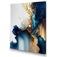 thumbnail image 1 of Designart Abstract Geode Gold And Blue Marble I Canvas Wall Art, 1 of 5