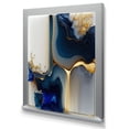 thumbnail image 1 of Designart Abstract Geode Gold And Blue Marble Shape I Canvas Wall Art, 1 of 5