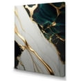 thumbnail image 1 of Designart Abstract Geode Gold And Green Marble II Canvas Wall Art, 1 of 5