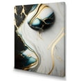 thumbnail image 1 of Designart Abstract Geode Gold And Green Marble IV Canvas Wall Art, 1 of 5