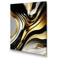 thumbnail image 1 of Designart Abstract Geode Marble Waves Gold II Canvas Wall Art, 1 of 5