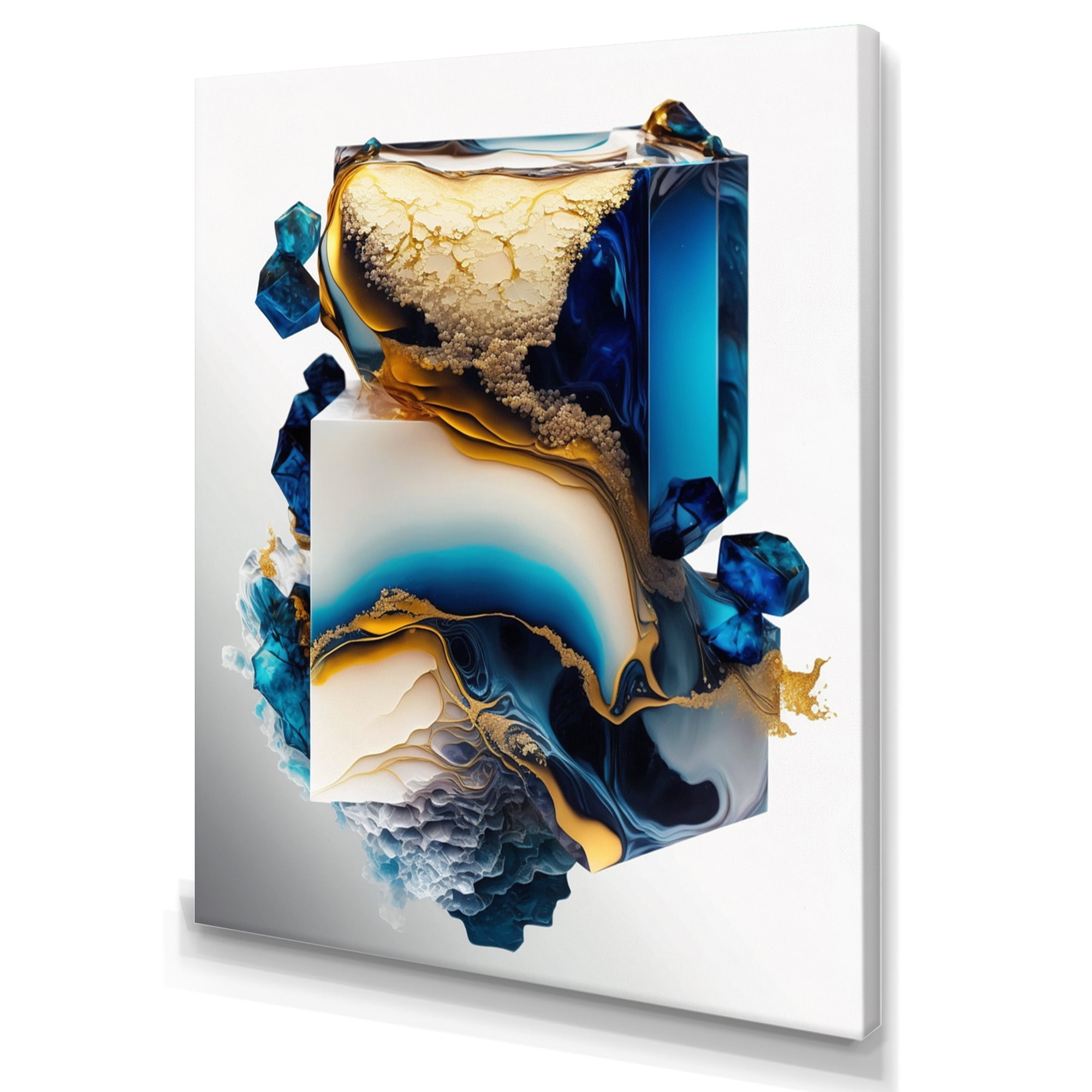 Designart Abstract Geode Modern Shape Canvas Wall Art