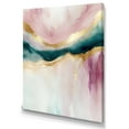 thumbnail image 1 of Designart Abstract Geode Pink And Green Marble IV Canvas Wall Art, 1 of 5
