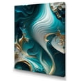 thumbnail image 1 of Designart Abstract Geode Turquoise II Canvas Wall Art, 1 of 5