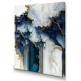 thumbnail image 1 of Designart Abstract Geode White And Blue Marble I Canvas Wall Art, 1 of 5