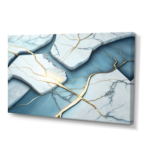 Designart Abstract Geode White II Canvas Wall Art