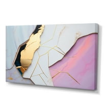 Designart Abstract Geode White III Canvas Wall Art