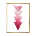 thumbnail image 1 of Designart 'Abstract Geometric Art Red Triangles Composition' Modern Framed Canvas Wall Art Print, 1 of 5