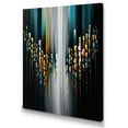 thumbnail image 1 of Designart Abstract Geometric Black And Green V Canvas Wall Art, 1 of 5