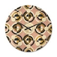 thumbnail image 1 of Designart 'Abstract Geometric Circular Retro Pattern I' Mid-Century Modern Wood Wall Clock, 1 of 5