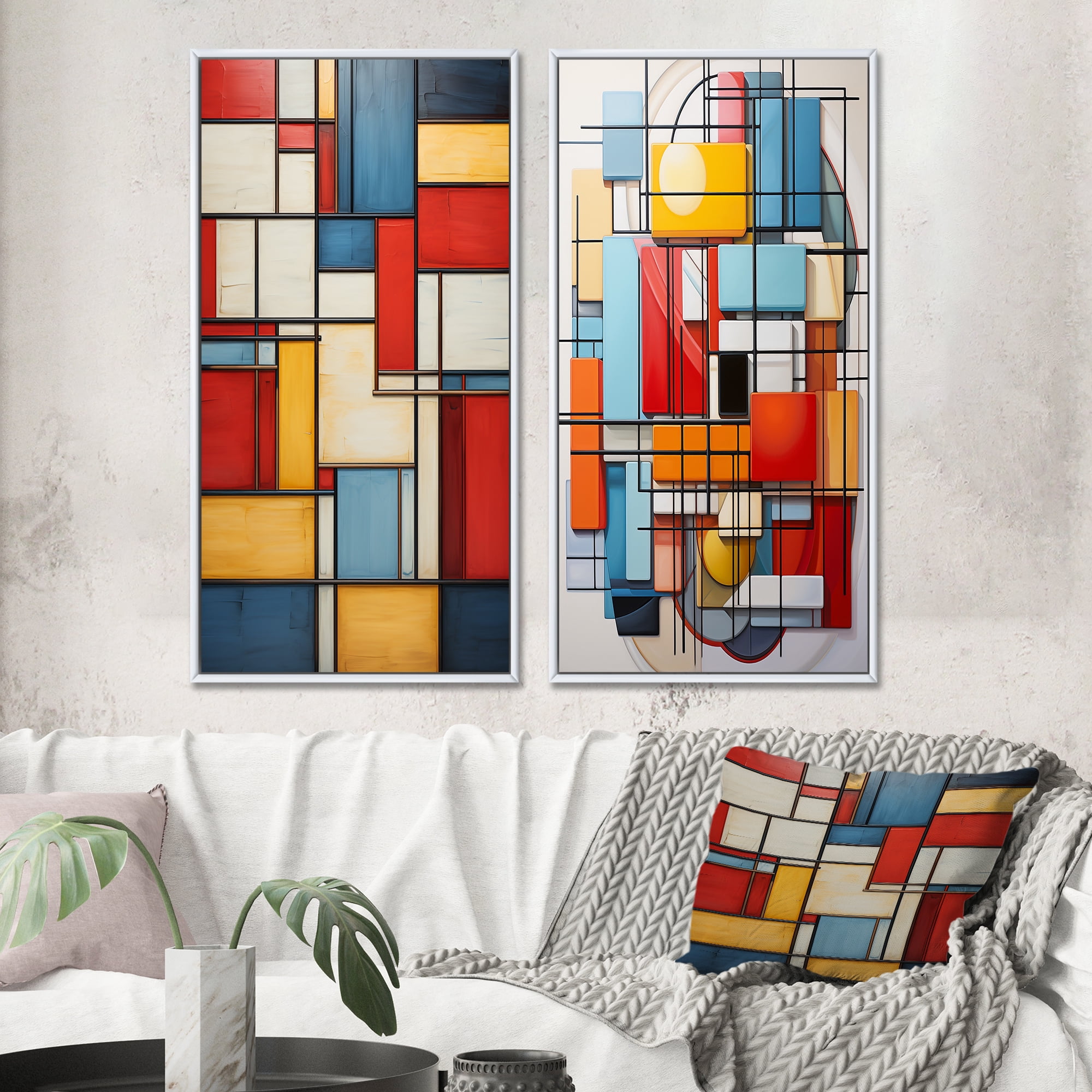Colored Abstract Frames Designart