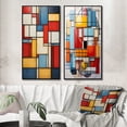 thumbnail image 1 of Designart "Abstract Geometric Composition II" Abstract Geometric Framed Wall Art Set Of 2 - Multi-Color Abstract Frame Gallery Set For Office Decor, 1 of 7