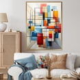 thumbnail image 1 of Designart "Abstract Geometric Composition III" Abstract Spirals Floater Framed Wall Decor, 1 of 7