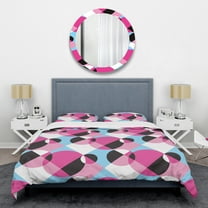 Designart 'Abstract Geometric Retro I' Mid-Century Modern Duvet Cover Set
