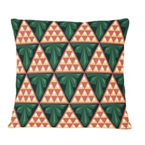 Designart Abstract Geometric Retro II' Mid-Century Modern Throw Pillow - 12x20