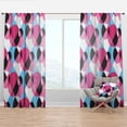 thumbnail image 1 of Designart 'Abstract Geometric Retro Pattern I' Mid-Century Modern Curtain Panel, 1 of 4