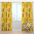 thumbnail image 1 of Designart 'Abstract Geometric Retro V' Mid-Century Modern Blackout Curtain Panel, 1 of 4