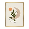 thumbnail image 1 of Designart 'Abstract Geometrical Leaf With Moon I' Modern Framed Canvas Wall Art Print, 1 of 5
