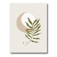 thumbnail image 1 of Designart ' Abstract Geometrical Leaf With Moon II ' Modern Canvas Wall Art Print, 1 of 4