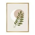 thumbnail image 1 of Designart 'Abstract Geometrical Leaf With Moon IV' Modern Framed Canvas Wall Art Print, 1 of 5