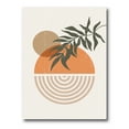 thumbnail image 1 of Designart ' Abstract Geometrical Moon and Sun With Leaf I ' Modern Canvas Wall Art Print, 1 of 4