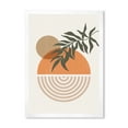 thumbnail image 1 of Designart 'Abstract Geometrical Moon and Sun With Leaf I' Modern Framed Art Print, 1 of 4