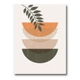 thumbnail image 1 of Designart ' Abstract Geometrical Moon and Sun With Leaf II ' Modern Canvas Wall Art Print, 1 of 4