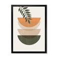 thumbnail image 1 of Designart 'Abstract Geometrical Moon and Sun With Leaf II' Modern Framed Art Print, 1 of 4