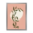 thumbnail image 1 of Designart 'Abstract Geometrical Moon and Sun With Leaf VI' Modern Framed Art Print, 1 of 4