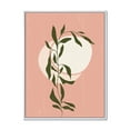 thumbnail image 1 of Designart 'Abstract Geometrical Moon and Sun With Leaf VI' Modern Framed Canvas Wall Art Print, 1 of 5