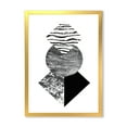 thumbnail image 1 of Designart 'Abstract Geometry Shapes With Tropical Palm Leaf I' Modern Framed Art Print, 1 of 4