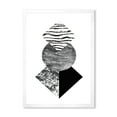 thumbnail image 1 of Designart 'Abstract Geometry Shapes With Tropical Palm Leaf I' Modern Framed Art Print, 1 of 4