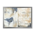 thumbnail image 1 of Designart 'Abstract Gold Beige Pink and Dark Pastel Strokes' Modern Framed Art Print, 1 of 4