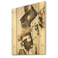 thumbnail image 1 of Designart 'Abstract Gold Glam Squares II' Modern & Contemporary Print on Natural Pine Wood, 1 of 3