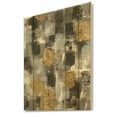 thumbnail image 1 of Designart 'Abstract Gold Glamour Squares II' Modern & Transitional Print on Natural Pine Wood, 1 of 3
