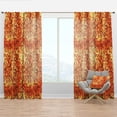 thumbnail image 1 of Designart 'Abstract Gold Square' Bohemian & Eclectic Curtain Panel, 1 of 4