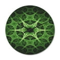 thumbnail image 1 of Designart 'Abstract Green Thorn Flower Pattern' Modern Wood Wall Clock, 1 of 5