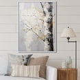 thumbnail image 1 of Designart "Abstract Grey Tree Monochrome " Floral & Botanical Floater Framed Canvas Print, 1 of 7