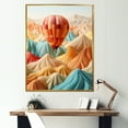 thumbnail image 1 of Designart "Abstract Harmony Of Colorful Balloon I" Hot Air Balloon Floater Framed Wall Art Living Room, 1 of 5