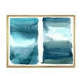 thumbnail image 1 of Designart 'Abstract Impression Ocean Blue Aquatic I' Modern Framed Canvas Wall Art Print, 1 of 5