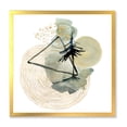 thumbnail image 1 of Designart 'Abstract Landscape Of Mountains Tree and Moon' Mid-Century Modern Framed Art Print, 1 of 4