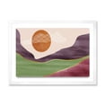 thumbnail image 1 of Designart 'Abstract Landscapes With Mountain River and Moon' Modern Framed Art Print, 1 of 4