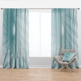 thumbnail image 1 of Designart 'Abstract Light Blue Waves III' Modern & Contemporary Curtain Panel, 1 of 4