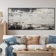 thumbnail image 1 of Designart "Abstract Lunar Surface in Grey III" Extra Large Abstract Framed Wall Art - Transitional Grey Tachisme Living Room Framed Canvas Art, 1 of 7