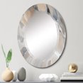 thumbnail image 1 of Designart "Abstract Marble Art with Copy Space VII" Fractals Round Wall Mirror - Modern Oval Printed Decorative Oversized Mirror - Multiple Color Options, 1 of 4
