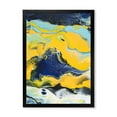 thumbnail image 1 of Designart 'Abstract Marble Composition In Blue and Yellow I' Modern Framed Art Print, 1 of 4