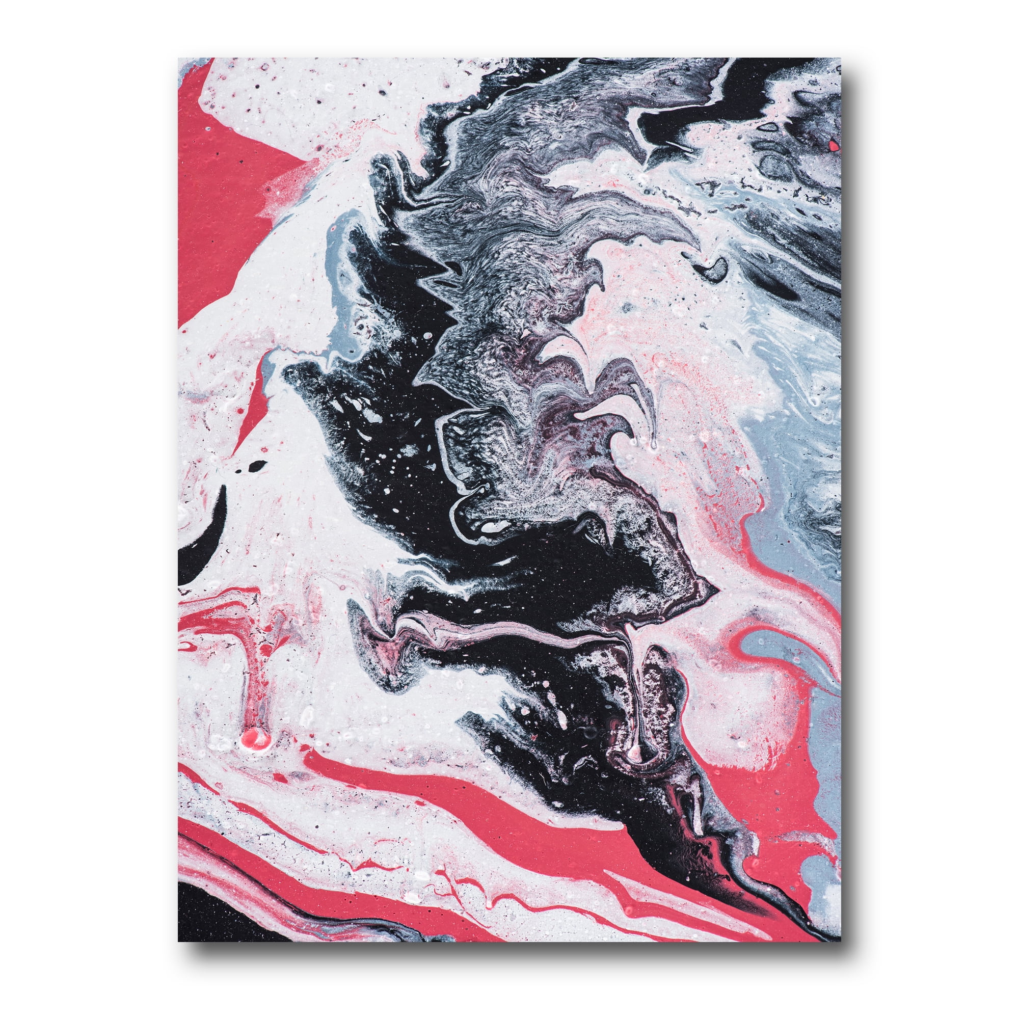 Designart ' Abstract Marble Composition In Gray and Pink I ' Modern Canvas Wall Art Print