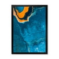thumbnail image 1 of Designart 'Abstract Marble Composition In Orange and Blue III' Modern Framed Art Print, 1 of 4