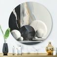 thumbnail image 1 of Designart "Abstract Marble Forms I" Abstract Marble Metal Round Wall Decor, 1 of 5