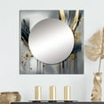 thumbnail image 1 of Designart "Abstract Marble Shapes and Lines V" Abstract Marble Square Mirror For Wall Decor - Large Gold Square Mirror Printed Wall Decor - Modern Square Living Room Mirror, 1 of 5